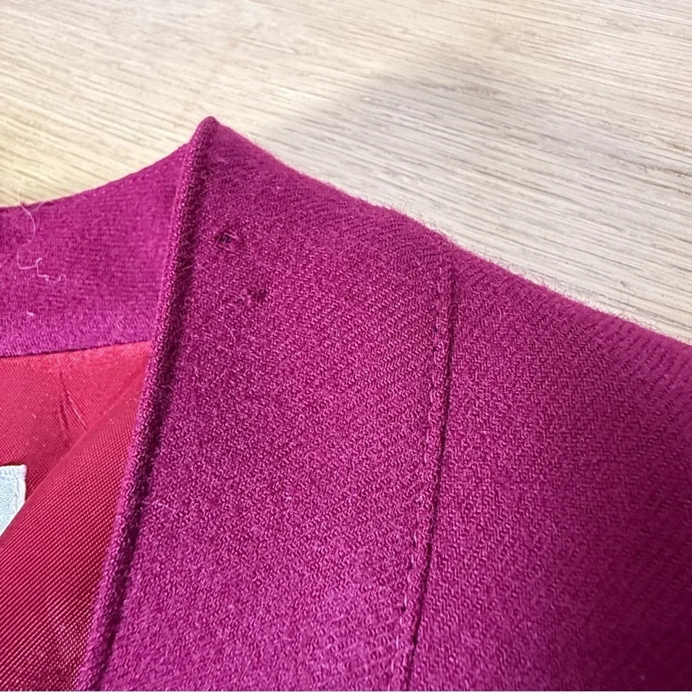Vintage Christian Dior Separates red 100% Wool oversized Blazer Jacket size 8